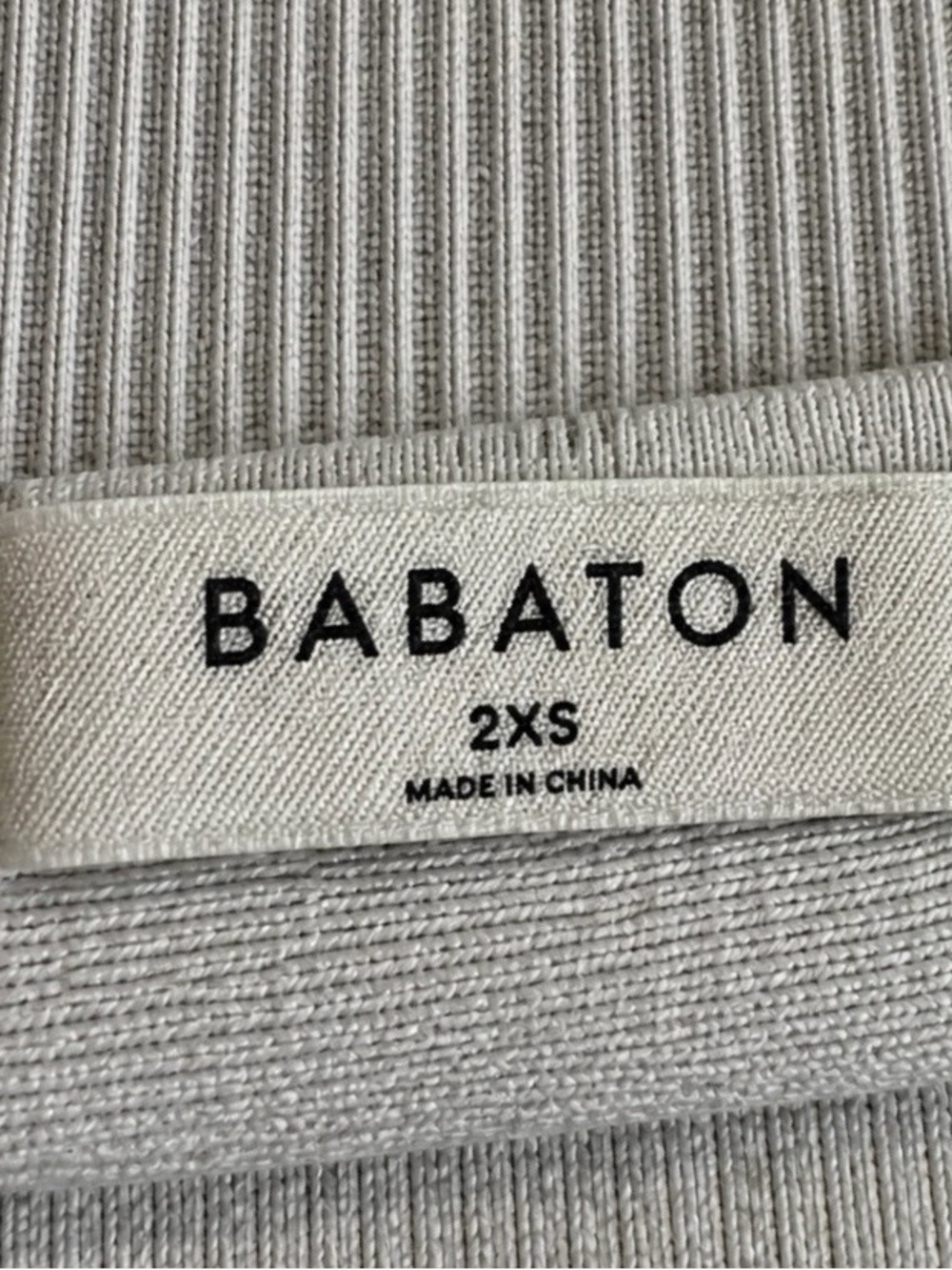 Babaton Light Gray Ribbed Knit Tank Top - Picture 2 of 5